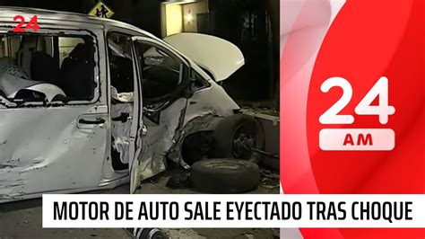 Motor De Auto Sale Eyectado Tras Violento Choque De Chofer Ebrio En