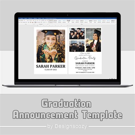 Graduation Ceremony Announcement Template – MasterBundles