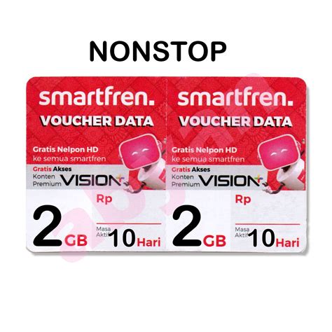 Voucher Fisik Smartfren Nonstop Kuota Gb Masa Aktif Hari Lazada