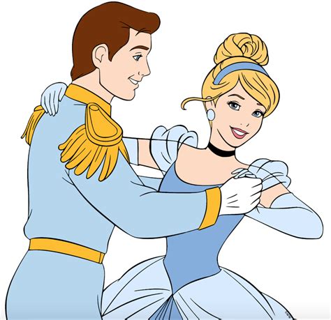 Cinderella And Prince Charming Dancing At The Ball