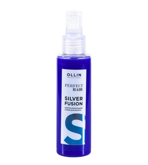 Спрей для волос Ollin SILVER FUSION PERFECT HAIR нейтрализующий ...