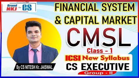 Financial System Capital Market Class Cs Executive By Cs Nkj Sir