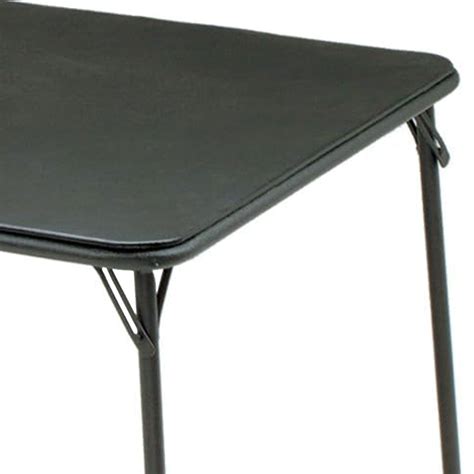 Meco Sudden Comfort 34 X 34 Inch Square Metal Folding Table Black