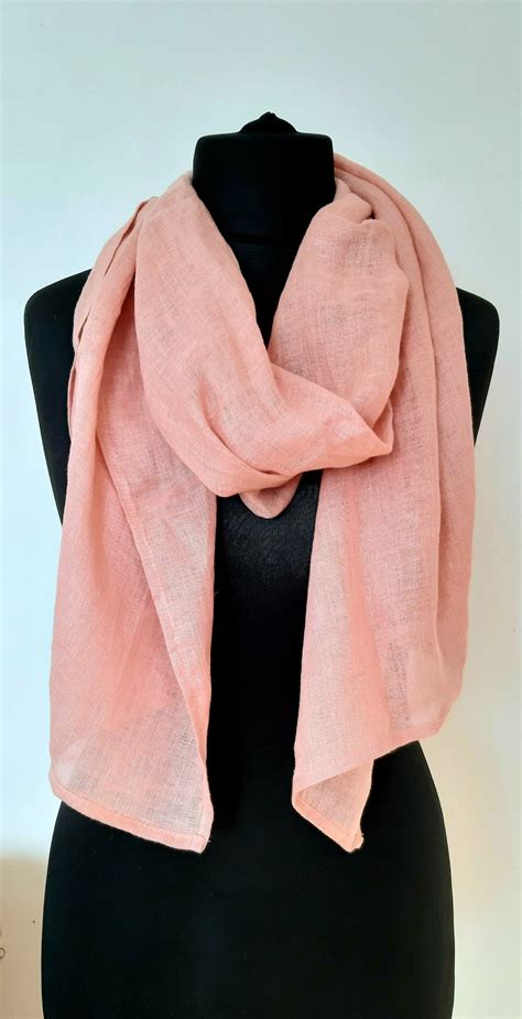 Linen Scarf Lightweight Summer Scarf Women Linen Wrap Etsy