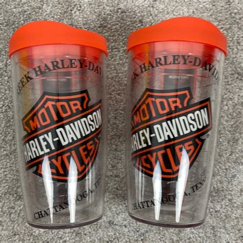 Tervis Dining Harley Davidson Set Of 2 Tervis Cups With Lid 6oz New Poshmark