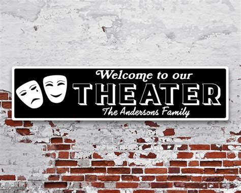 Personalized Theater Sign Home Theater Sign Custom Home | Etsy