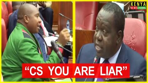 Listen How Sankok Lectured Matiangi Face To Face Youtube