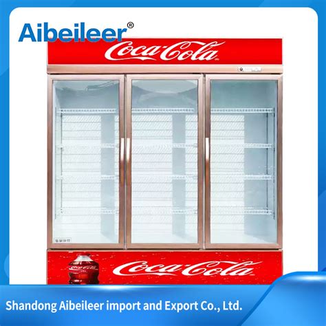 Supermarket Commercial Vertical Plug In Upright Glass Door Cold Energy Drink Beverage Display