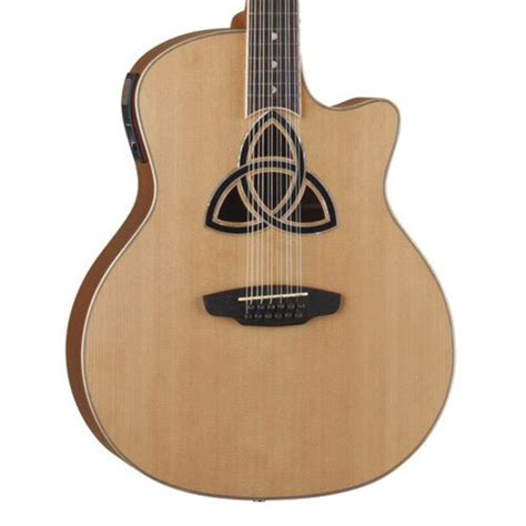 Disc Luna Trinity 12 String Grand Concert Electro Acoustic Guitar At