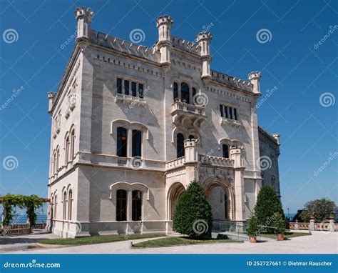 Castello Di Miramare Castle in Italy Stock Image - Image of facade ...