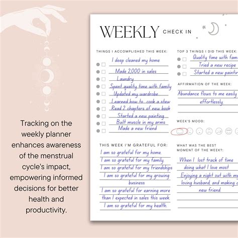 Womens Cycle Syncing Guide Period Tracker Cycle Syncing Journal And Planner Moon Manifestation