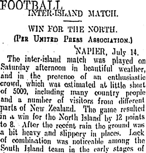 Football Otago Daily Times 15 7 1912 Items National Library Of New Zealand National