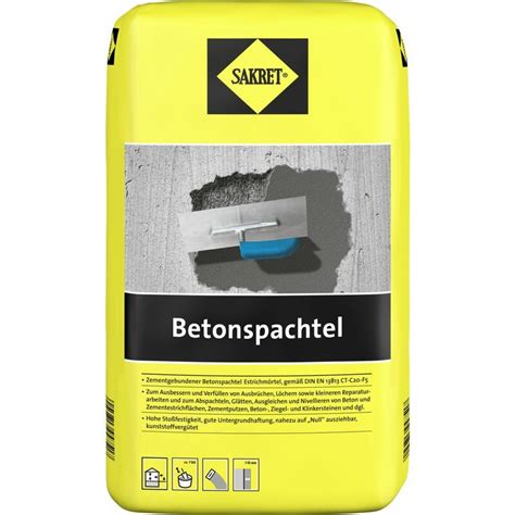 Sakret Betonspachtel Kg Spachtelmassen