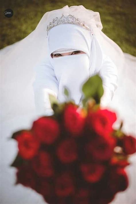 Lovely Happy Niqabi Bride Muslimah Wedding Dress Niqabi Bride