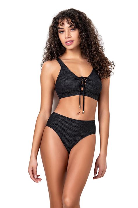 Endeep Kadın İp Detaylı Simli Bikini Takımı