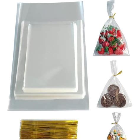 Pcs Sachet Bonbon Sachet Plastique Transparent Biscuits Cmx Cm