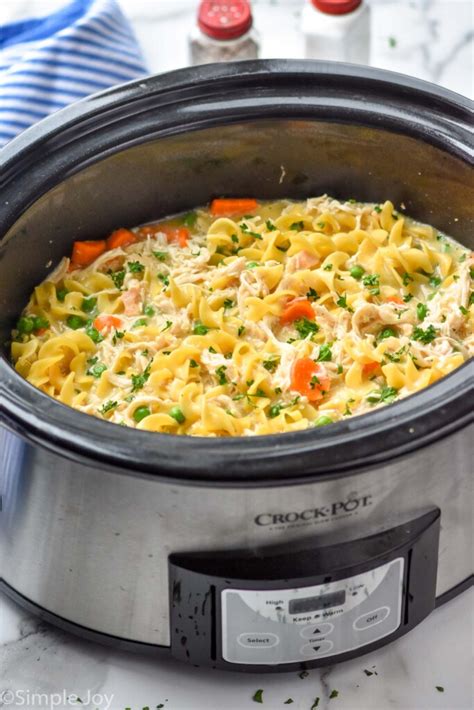 Crockpot Chicken and Noodles - Simple Joy