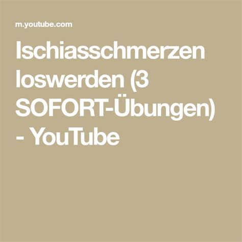 Ischiasschmerzen loswerden 3 SOFORT Übungen YouTube