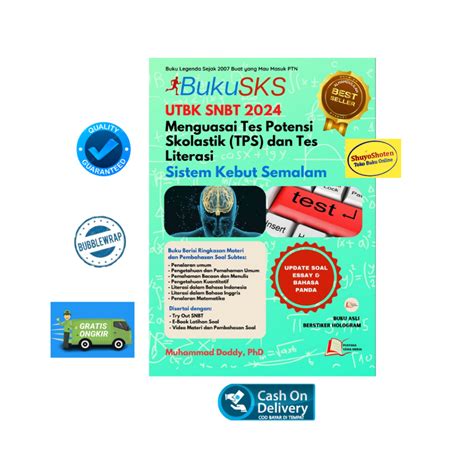 Jual Buku Utbk Snbt 2024 Menguasai Tps Dan Tes Literasi Sistem Kebut