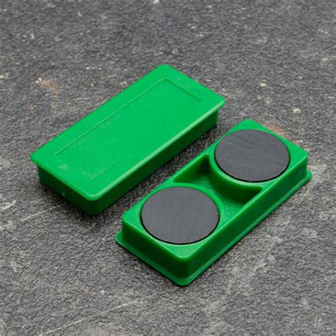 Coloured Office Magnets Block 50x23 Green