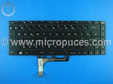 Clavier Azerty Pour Msi Gs Noir