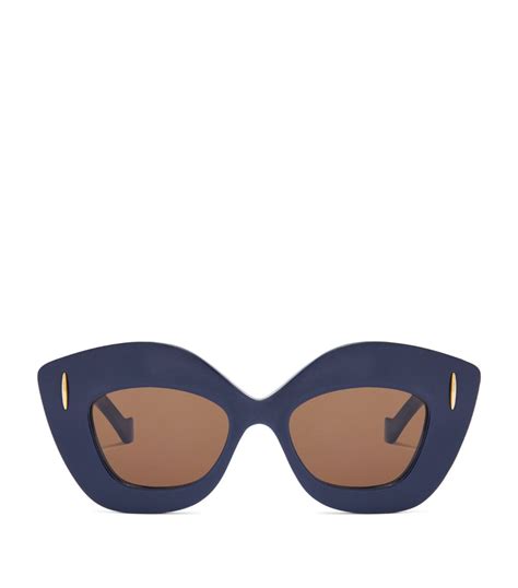 Womens Loewe Eyewear Navy Retro Screen Sunglasses Harrods Uk