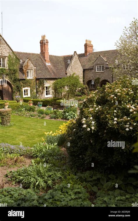 Uk Shropshire Clun Hospital Lane Trinity Hospital Almshouse Garden
