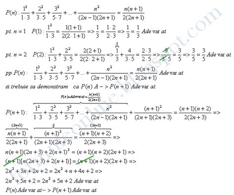 Inductie Matematica Exercitiu Rezolvat Formuleonline