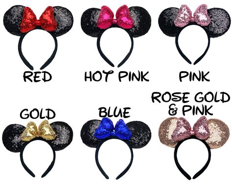 Puffy Sequin Minnie Ears Fancy Disney Ears Disney World Trip Accessories Minnie Mouse Ears