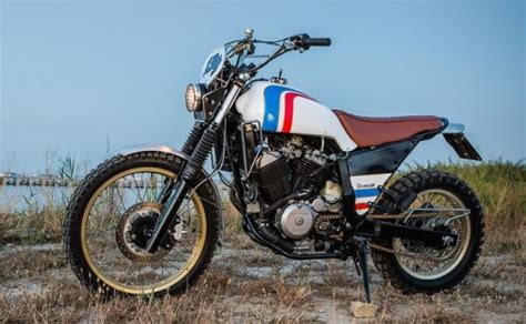 A Honda Transalp Is Customized To A Scrambler The Honda Scransalp