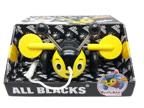 Buy Buzzy Bee Pull Along Wooden Toy All Blacks At Mighty Ape Nz