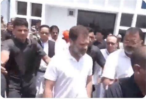 Rahul Gandhi Visits Manipur Convoy Stopped At Bishnupur Sp Cites