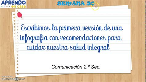 Sesión 50 ESCRIBIMOS LA PRIMERA VERSIÓN DE UNA INFOGRAFÍA CON