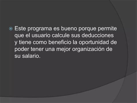 Calculadora De Deducciones De Salario Ppt