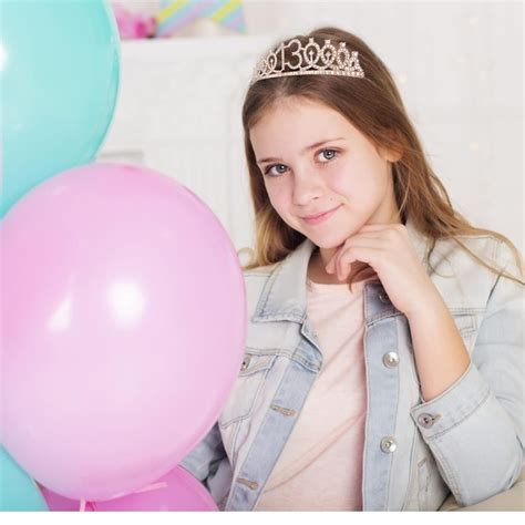 13th Birthday Crown For Girls And Official Teenager Birthday Sash Pearl Pin Set 13 Birthday Tiara