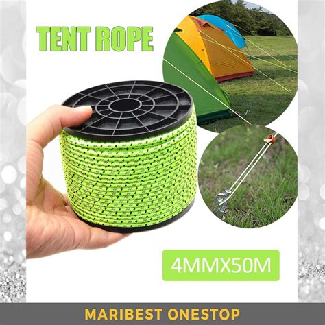 Mm X M Tent Rope Fluorescent Green Reflective Tent Rope Outdoor