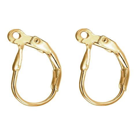 Beadnova K Gold Filled Leverback Earring Hooks Pcs French Ear Wire