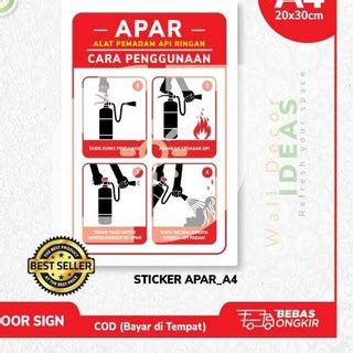 Jual Murah SIGN LABEL STICKER APAR K3 A4 A3 Rambu Safety Papan Tanda