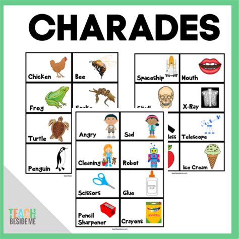 Charades Ideas For Kids Printable