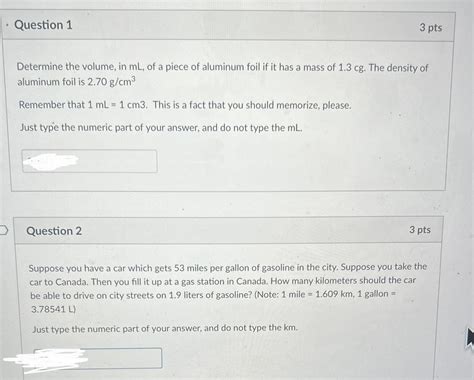 Solved Determine The Volume In ML Of A Piece Of Aluminum Chegg