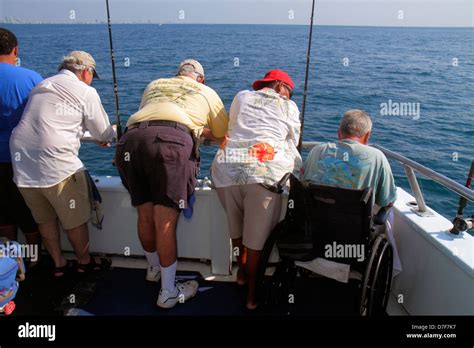 Miami Beach Florida Atlantic Ocean Water Water Charter Fishing Boat