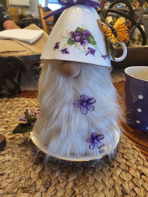 Tea Cup Gnome Cup And Saucer Crafts Teacup Crafts Handmade