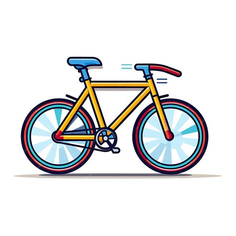 Imagem De Bicicleta Desenho - Um desenho de uma bicicleta com um desenho azul e vermelho na frente ...