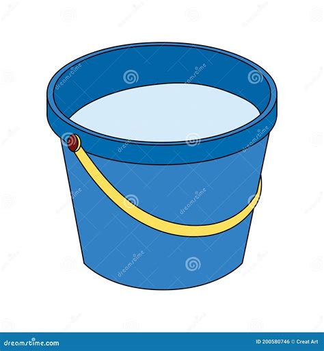 Bucket of Water Clip Art Illustration Vector Isolated Stock Vector ...