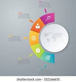 Vector Illustration Infographic Five Options Stock Vector Royalty Free