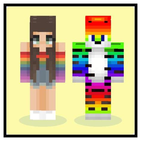 Minecraft Rainbow Robot Skin Telegraph