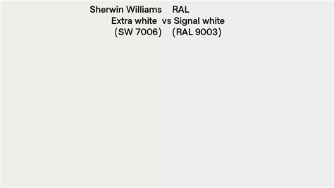 Sherwin Williams Extra White Sw Vs Ral Signal White Ral