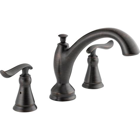 Delta Linden Handle Deck Mount Roman Tub Faucet Trim Kit Only In