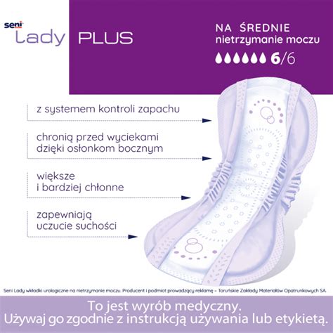 Wkładki urologiczne dla kobiet Seni Lady Plus 15 sztuk Chlonne24