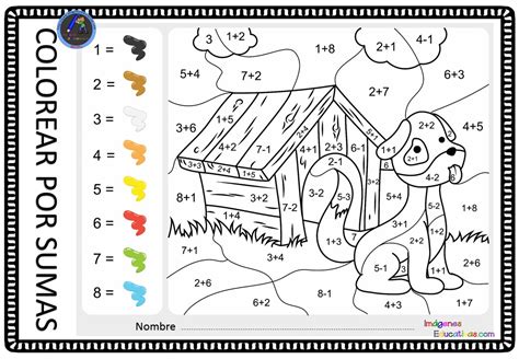 101 Fichas Para Colorear Con Operaciones Matemáticas Imagenes Educativas